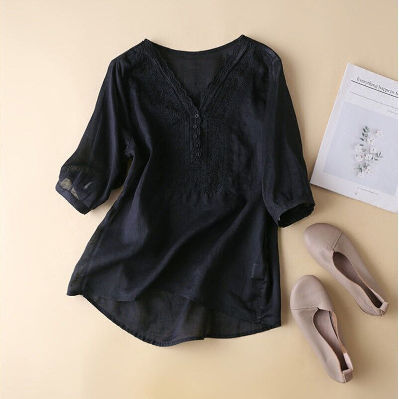 Selma | Elegante Linnen Blouse