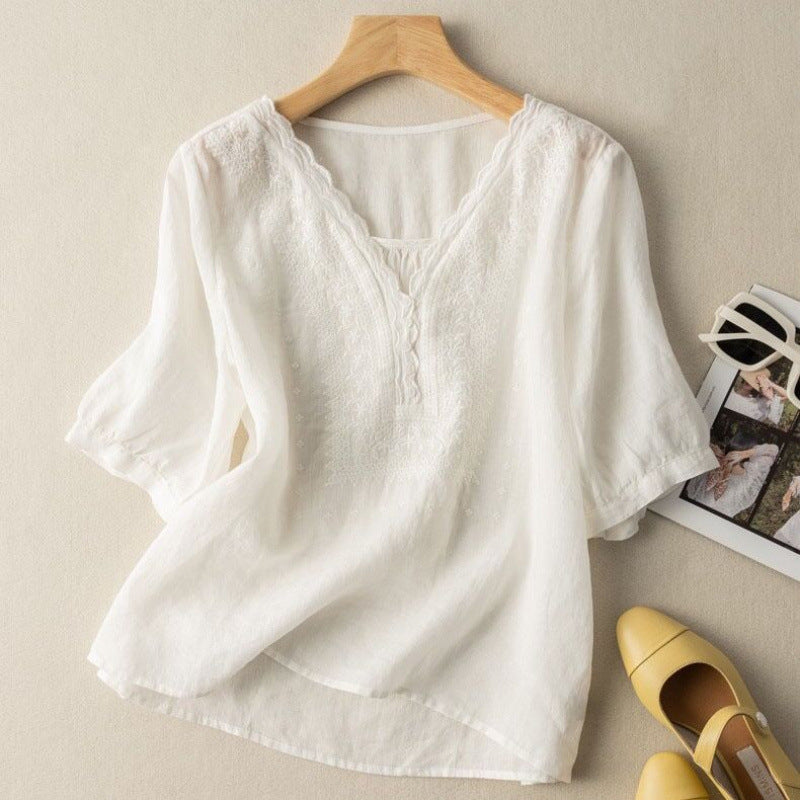 Selma | Elegante Linnen Blouse