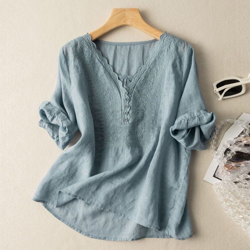 Selma | Elegante Linnen Blouse