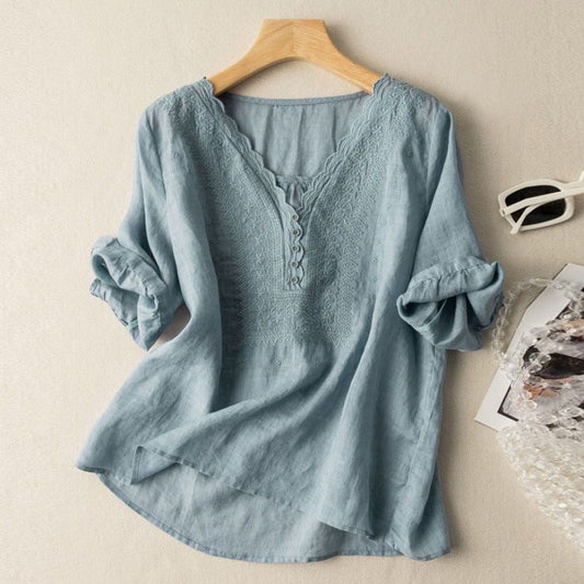 Selma | Elegante Linnen Blouse