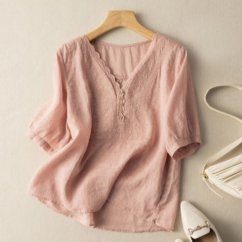 Selma | Elegante Linnen Blouse